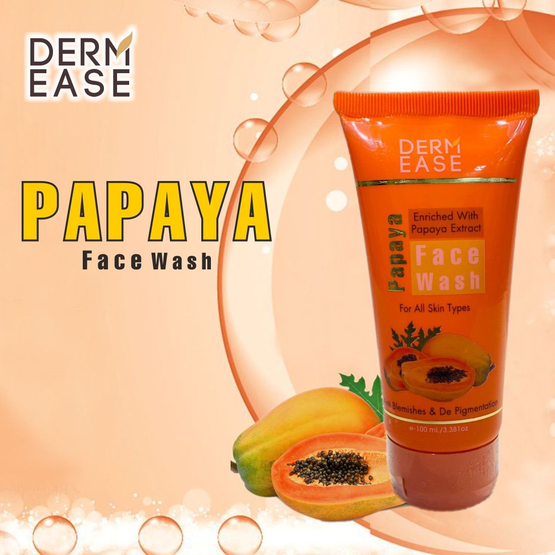 DERM EASE Papaya Face Wash